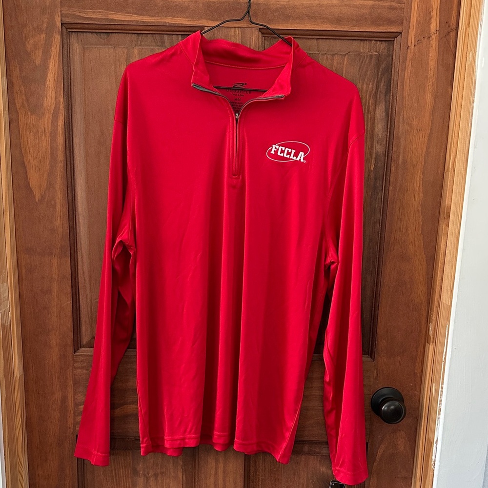 Red FCCLA Quarter-Zip Pullover M